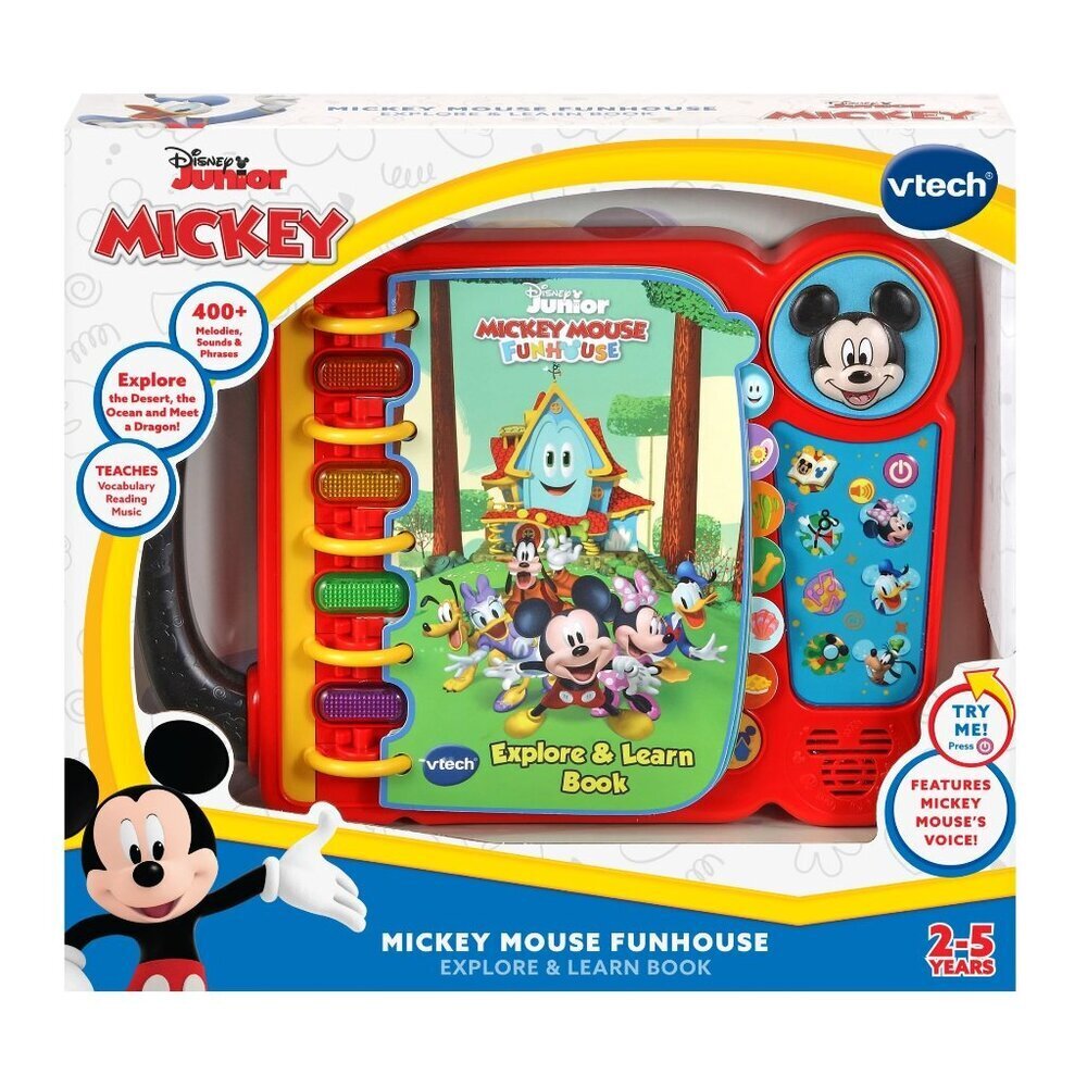 VTech Disney Junior Mickey Mouse Funhouse Explore & Learn Book Baby and Toddler